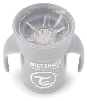 Twistshake 360 Degree Cup 230 ml 6 Months and up - Colour: Pastel grey
