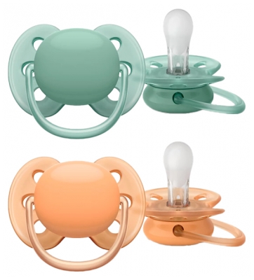 Avent Ultra Soft 2 Orthodontic Soothers 18 Months and Up Avent Ultra Soft 2 Orthodontic Soothers 18 Months and Up