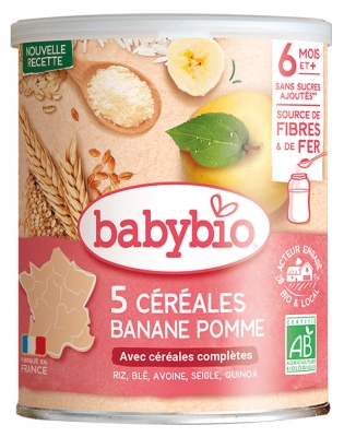 Babybio Cereals 3 Fruits with Quinoa 6 Months and + Organic 220g Babybio Cereals 3 Fruits with Quinoa 6 Months and + Organic 220g
