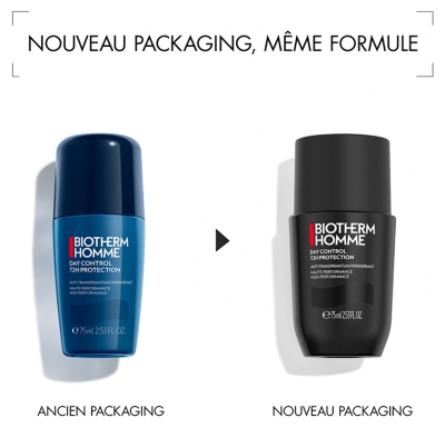 Biotherm Homme Day Control Extreme Protection Anti-Transpirant Non-Stop 72H Roll-On Lot de 2 x 75 ml