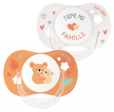 Luc et Léa Essentiel 2 Soothers Anatomiques Collerette Confort + 18 Mois et + Luc et Léa Essentiel 2 Soothers Anatomiques Collerette Confort + 18 Mois et +