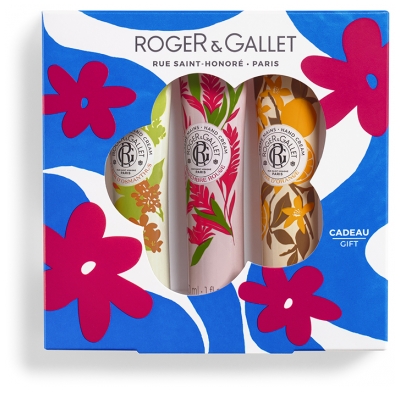 Roger & Gallet Trio Kremów do Rąk Kwiat Osmantusa, Czerwony Imbir i Drewno Pomarańczowe 3 x 30 ml