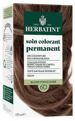 Herbatint Permanent Colour Care 170 ml - Kolor: 6D Ciemny Złoty Blond Herbatint Permanent Colour Care 170 ml - Kolor: 6D Ciemny Złoty Blond