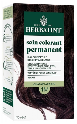 Herbatint Permanent Color Care 170 ml - Hair Colour: 4M Mahogany Chestnut Herbatint Permanent Color Care 170 ml - Hair Colour: 4M Mahogany Chestnut