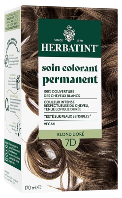 Herbatint Permanent Color Care 170 ml - Hair Colour: 7D Golden Blond Herbatint Permanent Color Care 170 ml - Hair Colour: 7D Golden Blond