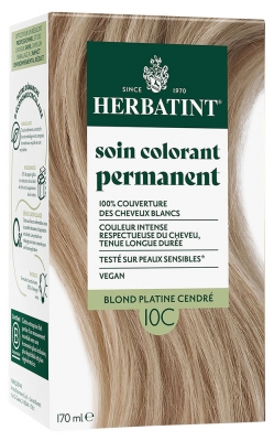 Herbatint Permanent Color Care 170 ml - Hair Colour: 10C Platinum Ash Blonde Herbatint Permanent Color Care 170 ml - Hair Colour: 10C Platinum Ash Blonde
