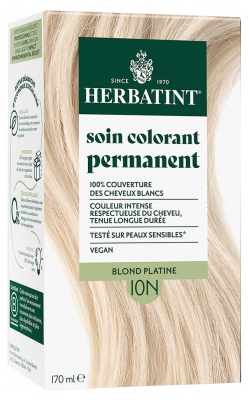 Herbatint Permanent Color Care 170 ml - Hair Colour: 10N Platinum Blonde Herbatint Permanent Color Care 170 ml - Hair Colour: 10N Platinum Blonde