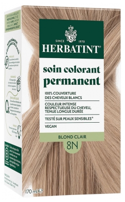 Herbatint Permanent Color Care 170 ml - Hair Colour: 8N Light Blonde Herbatint Permanent Color Care 170 ml - Hair Colour: 8N Light Blonde