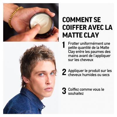 American Crew Matte Clay Pâte de Coiffage Tenue Moyenne à Forte 85 g