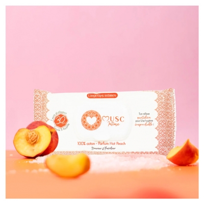 Musc Intime Hot Peach Chusteczki Intymne 30 Chusteczek