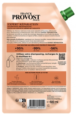 Franck Provost Expert Repair Shampoo for Damaged Hair Eco-Refill 500 ml