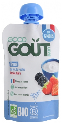 Good Goût Brassé Strawberry Blackberry From 6 Months Organic 90 g Good Goût Brassé Strawberry Blackberry From 6 Months Organic 90 g