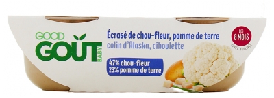 Good Goût Skimmed Cauliflower Potato Alaskan Hake From 8 Months 2 Jars Good Goût Skimmed Cauliflower Potato Alaskan Hake From 8 Months 2 Jars