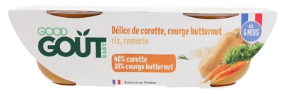 Good Goût Butternut Squash and Carrot Delight From 6 Months Organic 2 Jars Good Goût Butternut Squash and Carrot Delight From 6 Months Organic 2 Jars