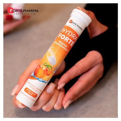 Forté Pharma Hydra Forté Hydration Booster 24 Effervescent Tablets - Taste: Peach