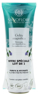 Sanoflore Magnifica Organiczny żel Oczyszczający Przeciw Niedoskonałościom Zestaw 2 x 120 ml Sanoflore Magnifica Organiczny żel Oczyszczający Przeciw Niedoskonałościom Zestaw 2 x 120 ml