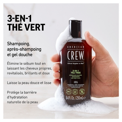 American Crew 3en1 Tea Tree Rafraîchissant 100 ml