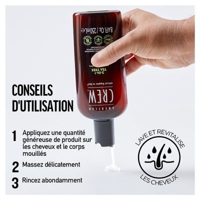 American Crew 3en1 Tea Tree Rafraîchissant 100 ml