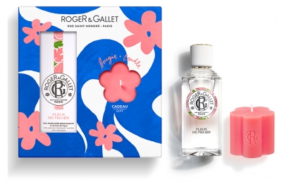 Roger & Gallet Fleur de Figuier Coffret Eau Parfumée Bienfaisante 100 ml + Bougie Parfumée 85 g Offerte