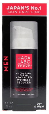 Hada Labo Tokyo Men Przeciwzmarszczkowy Krem Nawilżający na Dzień i na noc 50 ml Hada Labo Tokyo Men Przeciwzmarszczkowy Krem Nawilżający na Dzień i na noc 50 ml