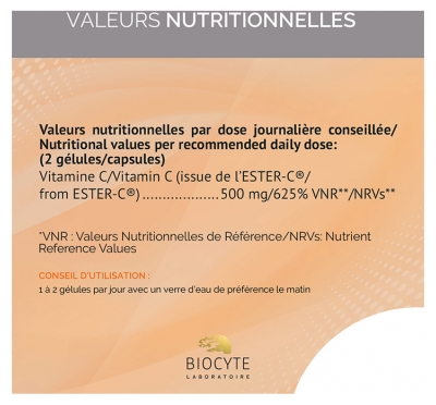 Biocyte Longevity Ester-C Forte 30 Gélules