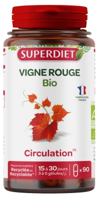 Superdiet Organic Red Vine 90 Capsules Superdiet Organic Red Vine 90 Capsules