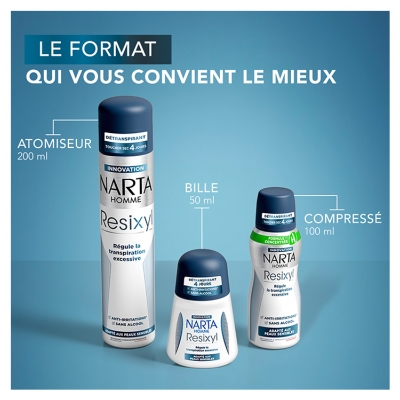 Narta Homme Résixyl Détranspirant 4 Jours Spray Compressé 100 ml
