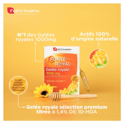 Forté Pharma Forté Royal Gelée Royale 1000 mg Lot de 2 x 20 Ampoules