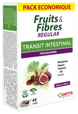 Ortis Fruits & Fibres Regular 45 Squares to Chew Ortis Fruits & Fibres Regular 45 Squares to Chew