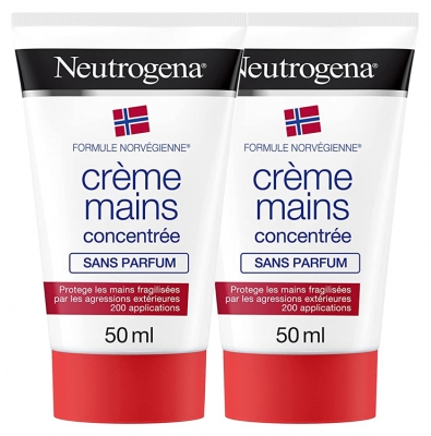Neutrogena Concentrated Fragrance Free Hands Cream 2 x 50ml Neutrogena Concentrated Fragrance Free Hands Cream 2 x 50ml
