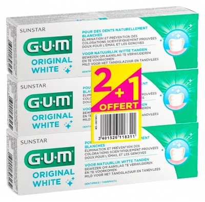 GUM Original White Toothpaste 3 x 75ml GUM Original White Toothpaste 3 x 75ml