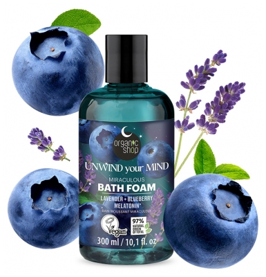 Organic Shop Bubble Bath Lavender Blueberry & Melatonin 300 ml