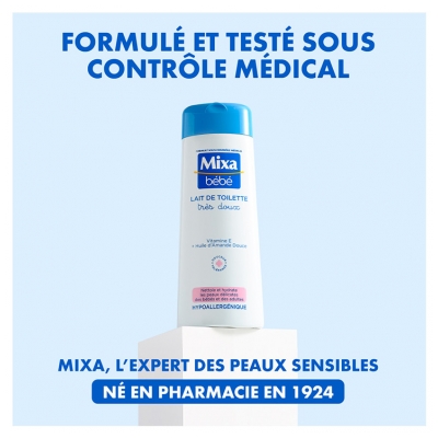 Mixa Bébé Lait de Toilette Très Doux Hypoallergénique 300 ml