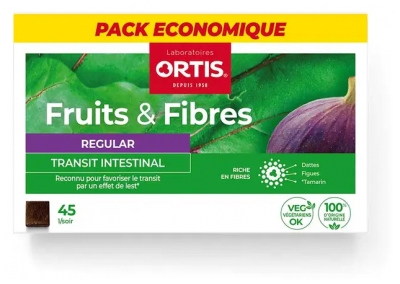 Ortis Fruits & Fibres Regular 45 Squares to Chew Ortis Fruits & Fibres Regular 45 Squares to Chew