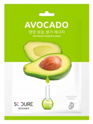 Jkosmec 5C Cure Essence Intensive Avocado Fabric Mask 25 ml Jkosmec 5C Cure Essence Intensive Avocado Fabric Mask 25 ml