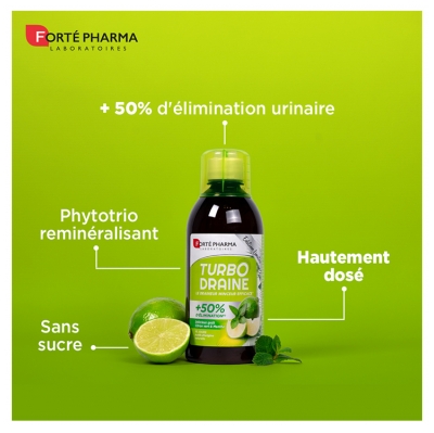 Forté Pharma TurboDraine Partia 2 x 500 ml - Smak: Limonka/Mi?ta