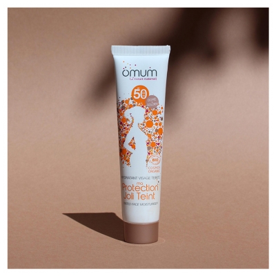 Omum Organiczny Barwiony Krem Nawilżający do Twarzy SPF50 40 ml - Barwa: Złoty