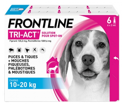 Frontline TRI-ACT Dogs 10-20kg 6 Pipettes
