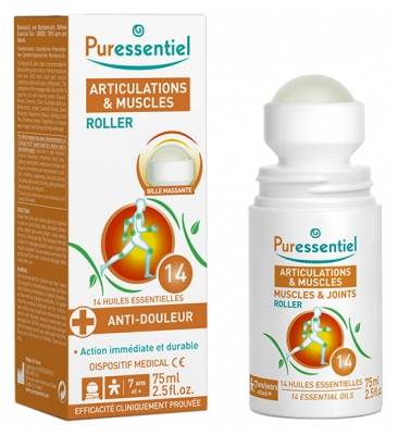 Puressentiel Joints & Muscles Roller with 14 Essential Oils 75ml