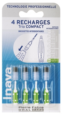 Inava Brushes 4 Refills for Trio Compact - Size: ISO 2.2 mm