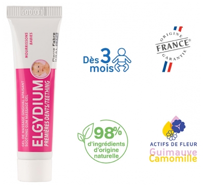 Elgydium First Teeth Kojący żel do Masażu Dziąseł 15 ml