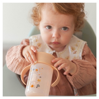 Suavinex Wonderland Tasse d'Apprentissage 340 ml 12 Mois et + - Couleur : Rose