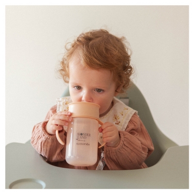 Suavinex Wonderland Tasse d'Apprentissage 340 ml 12 Mois et + - Couleur : Rose