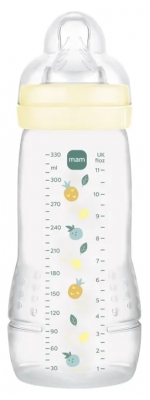 MAM Easy Active Feeding Bottle 2nd Age 330 ml 6 Months and + Very Fast Flow - Colour: Pearl MAM Easy Active Feeding Bottle 2nd Age 330 ml 6 Months and + Very Fast Flow - Colour: Pearl