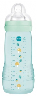 MAM Easy Active Feeding Bottle 2nd Age 330 ml 6 Months and + Very Fast Flow - Colour: Pale Green MAM Easy Active Feeding Bottle 2nd Age 330 ml 6 Months and + Very Fast Flow - Colour: Pale Green