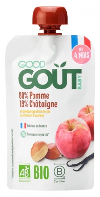 Good Goût Organic Chestnut Apple od 4 Miesięcy 120 g Good Goût Organic Chestnut Apple od 4 Miesięcy 120 g
