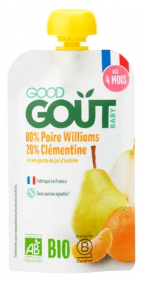 Good Goût Organic Williams Pear Clementine od 4 Miesięcy 120 g Good Goût Organic Williams Pear Clementine od 4 Miesięcy 120 g