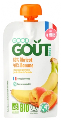 Good Goût Apricot Banana From 4 Months Organic 120 g Good Goût Apricot Banana From 4 Months Organic 120 g