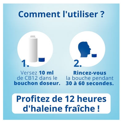 CB12 White 12 Heures Bain de Bouche Lot de 2 x 250 ml