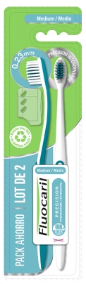 Fluocaril 2 Toothbrushes Précision Interdentaire Médium - Colour: Blue Fluocaril 2 Toothbrushes Précision Interdentaire Médium - Colour: Blue